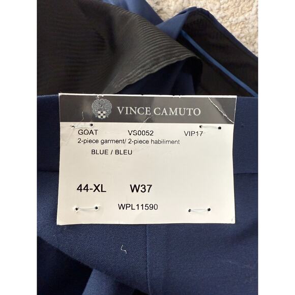 NEW Vince Camuto Sz W37 44XL Straight Leg Trouser Pants Navy Blue Button Zip NWT - Picture 10 of 12